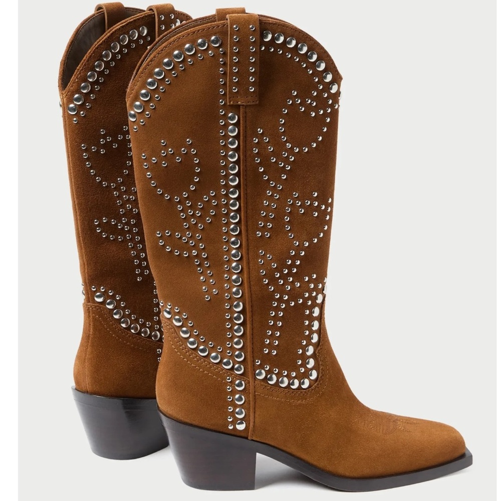 Jessie Loves Wilder Cacao Studded Suede Boot Comes with box!